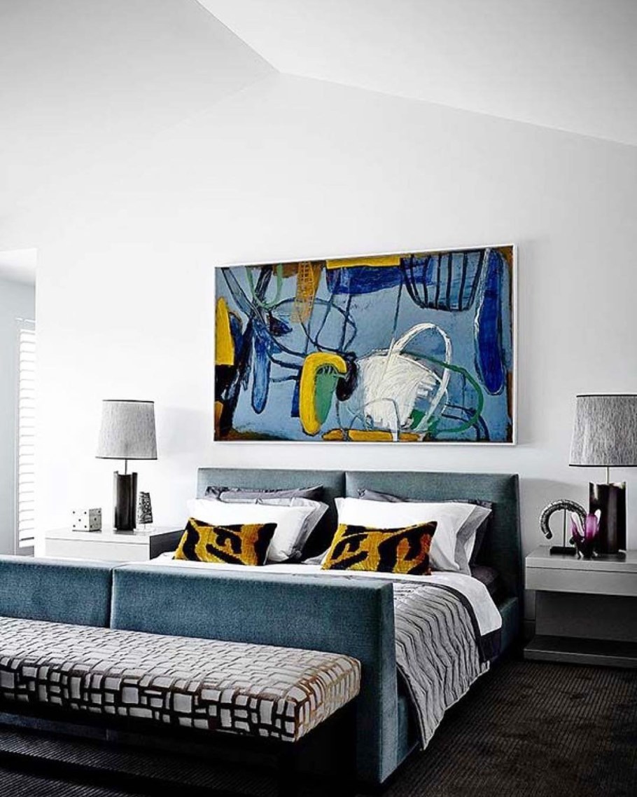 Постеры в интерьере спальни