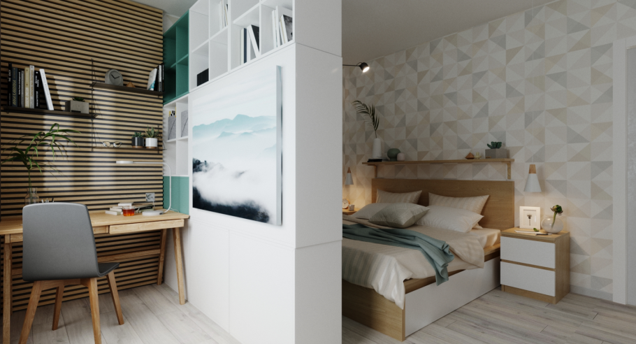 Зонирование спальни