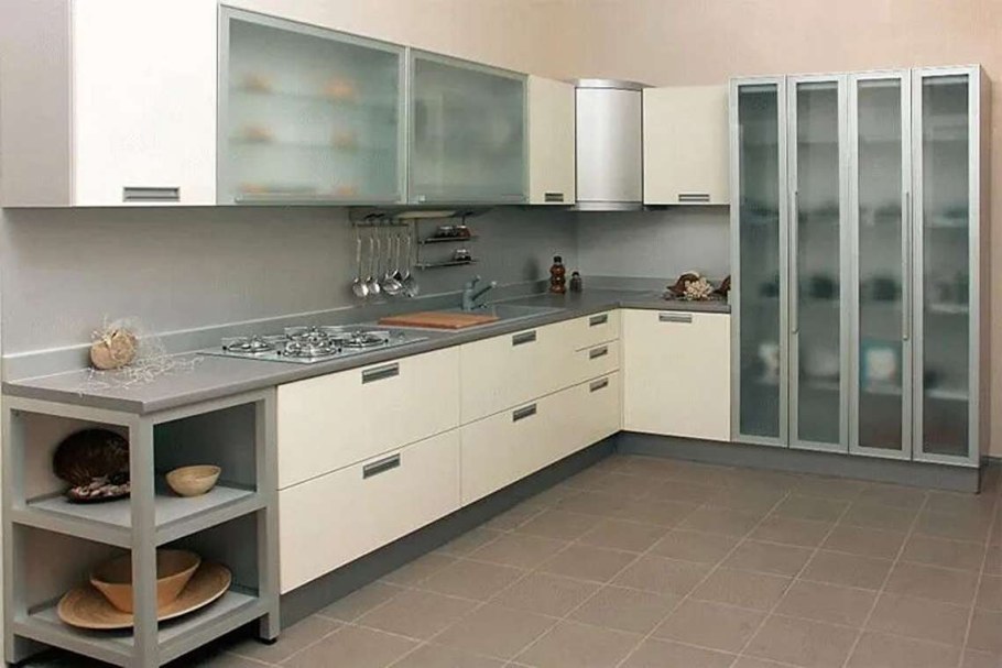Фасады с матовым стеклом для кухни