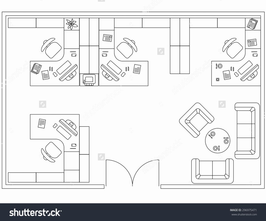 Схематичное изображение мебели для планировки
