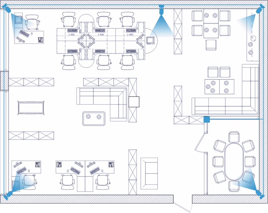 Схема расположения столов в кабинете