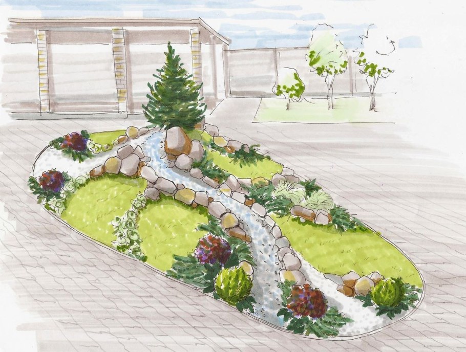 Ландшафт рисунок