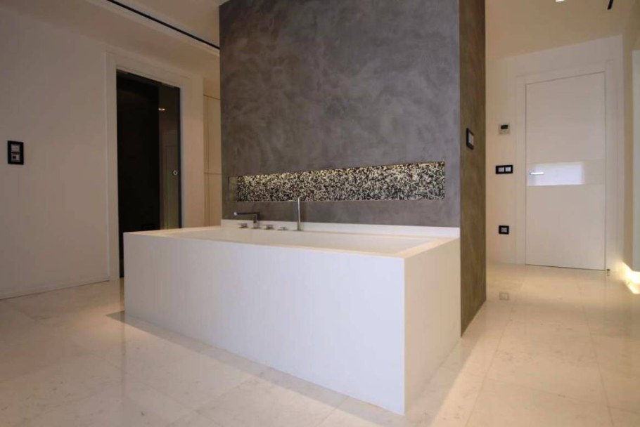 Микроцемент белый пол