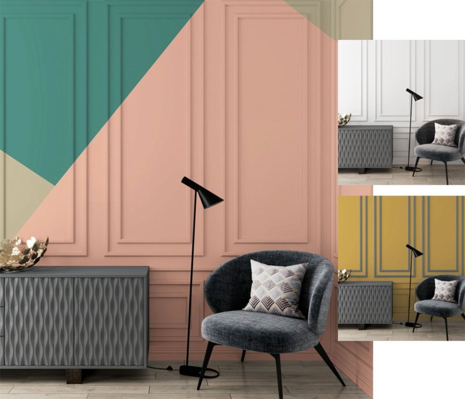 Молдинги в цвет стен