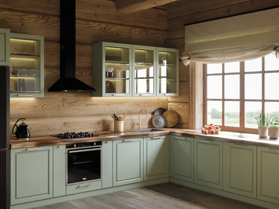 Фото фасадов кухни на стене дизайн Фабричи