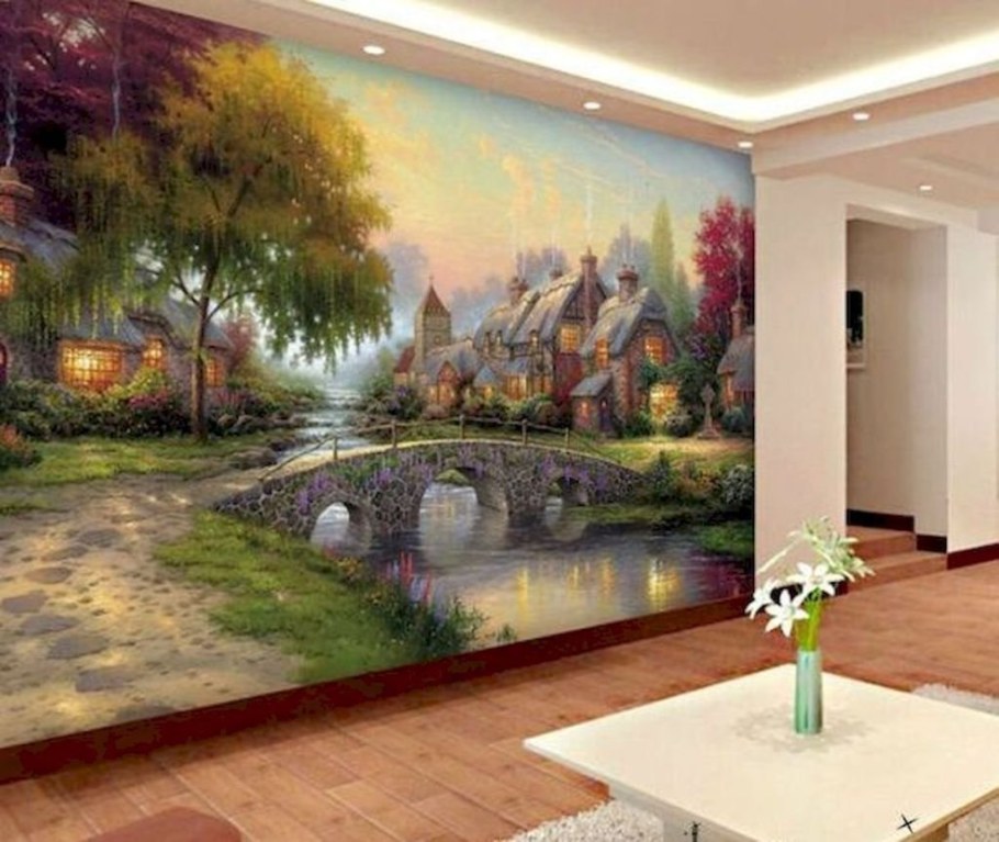 Живопись на стенах в интерьере