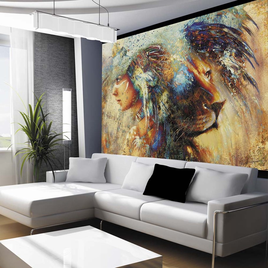 Настенные фрески в интерьере