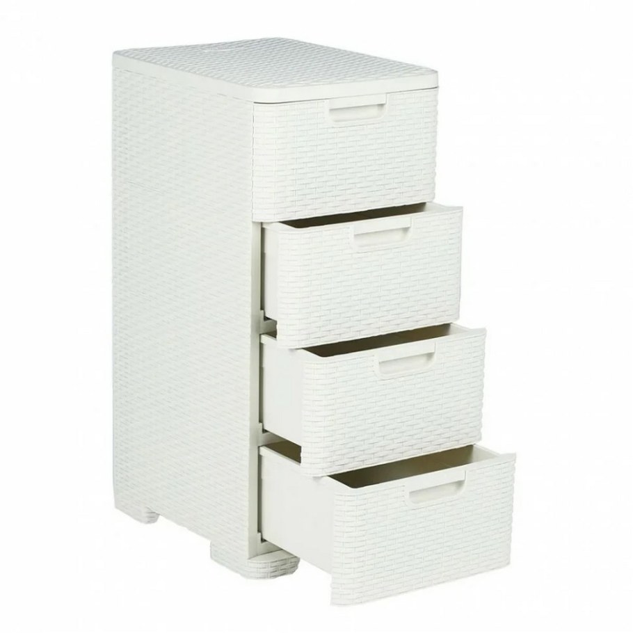 Комод плетенка, 3 ящ., 49.5х39.5x65 см, Элластик-пласт