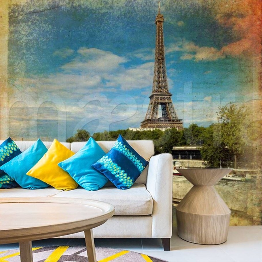 Как оформить интерьер с фотообоями Эйфелевой башни в комнате