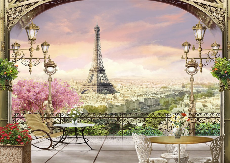 Вид на Эйфелеву башню с балкона