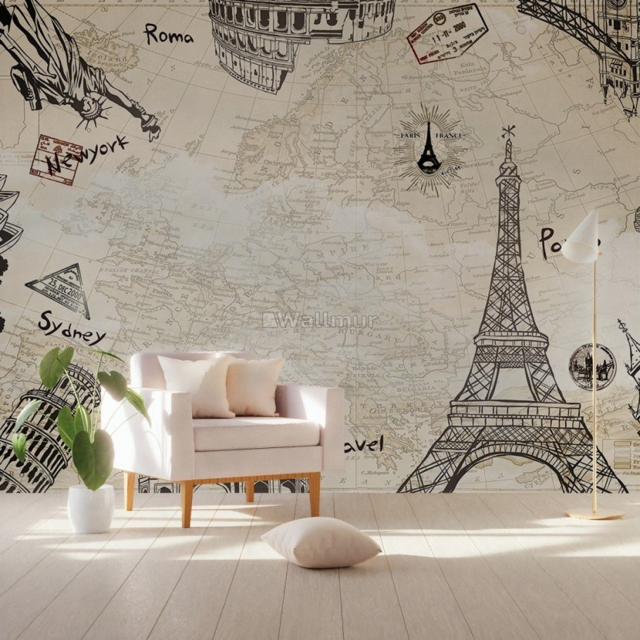 Фотообои с Эйфелевой башней