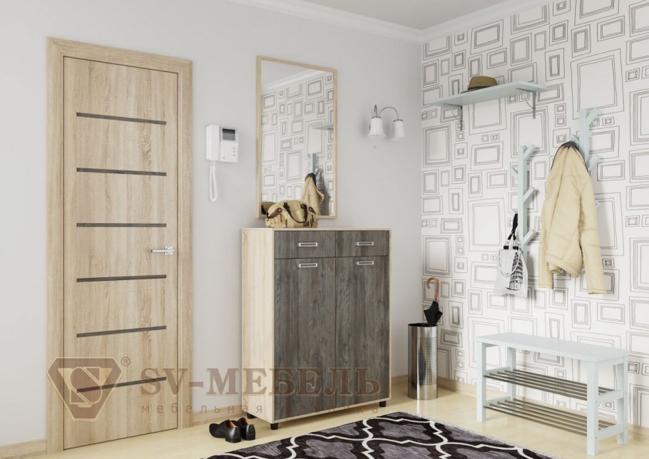 Обувница дуб сонома/сосна Джексон