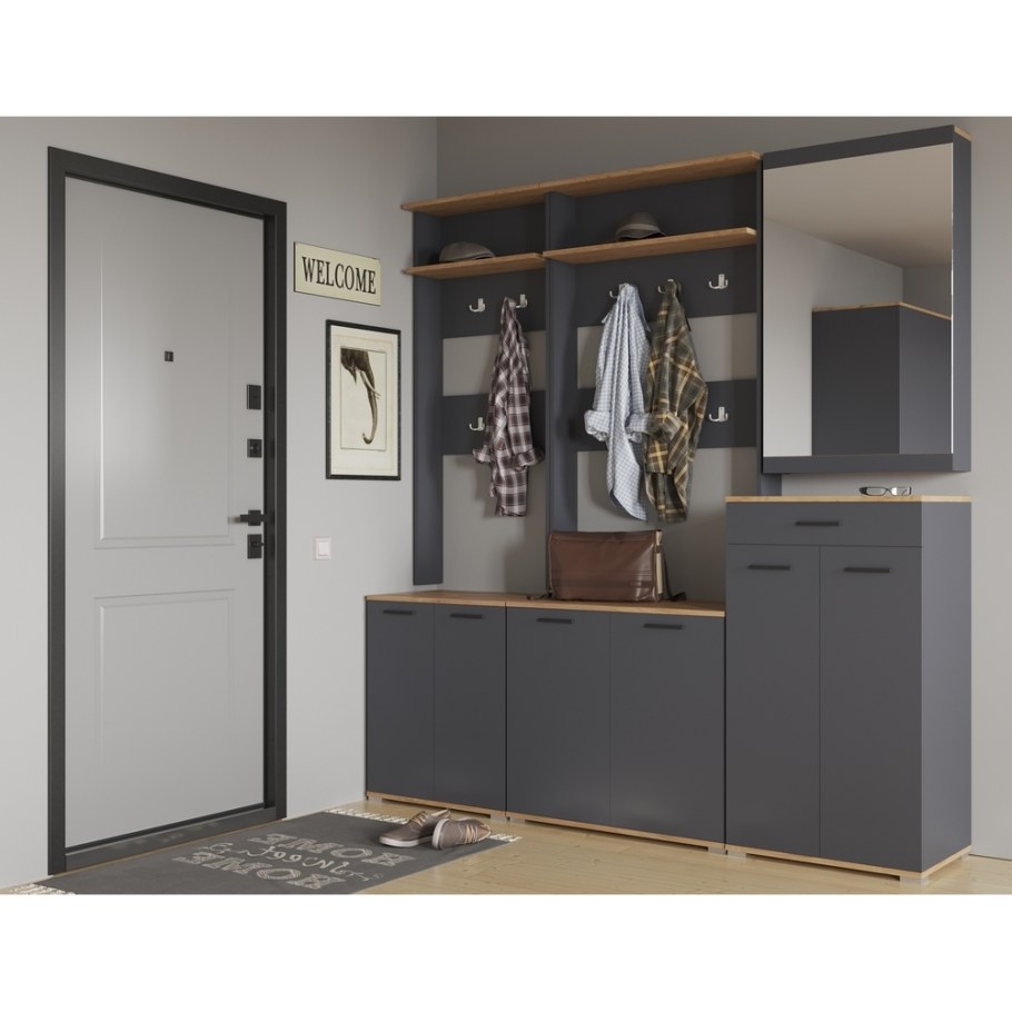 Прихожая белый и цвет хак