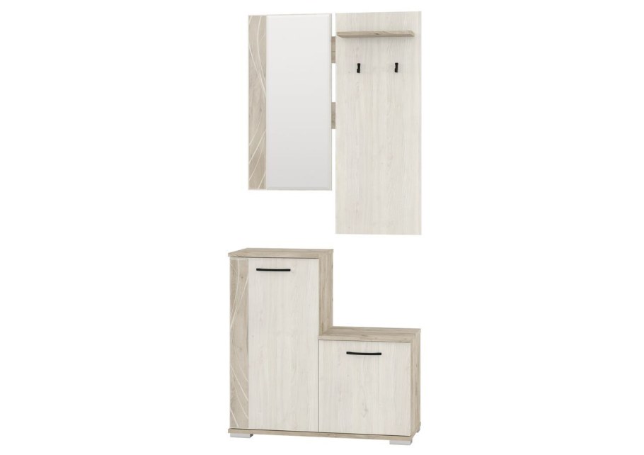 Прихожая Ксения -2 дуб крафт белый