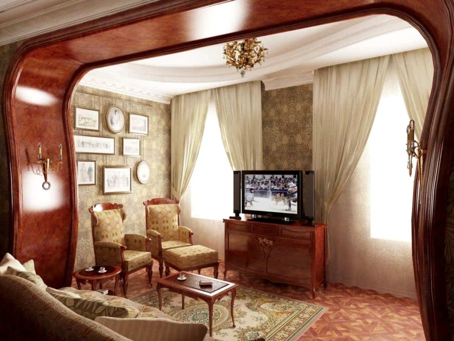 Интерьеры в стиле арт нуво Модерн