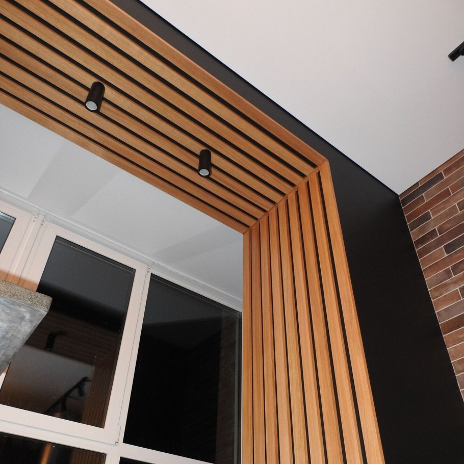 Отделка стен декоративными рейками