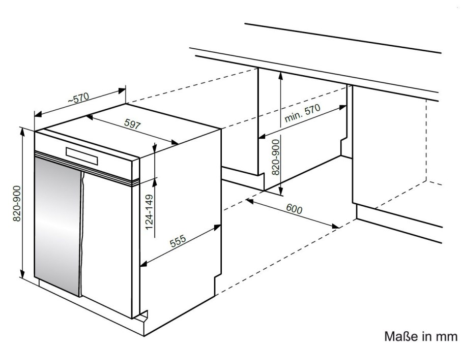 Габариты посудомоечной машины встраиваемой 45