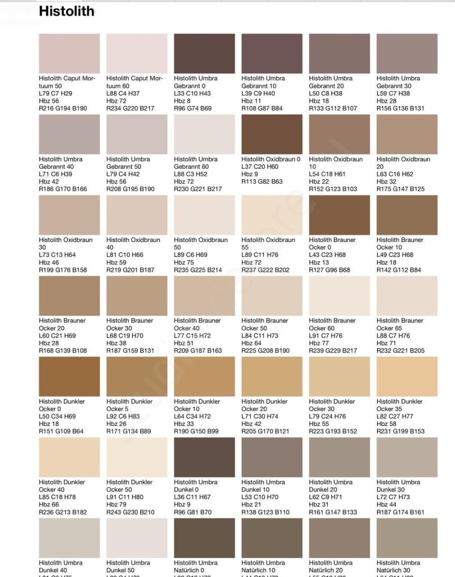 Палитра с Siena 50 Caparol