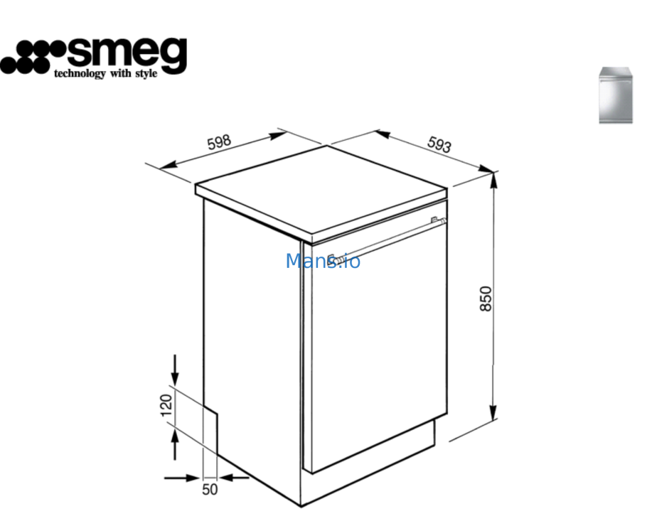 Габариты посудомоечной машины 60