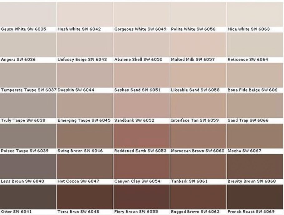 Цвет коричнево серый название