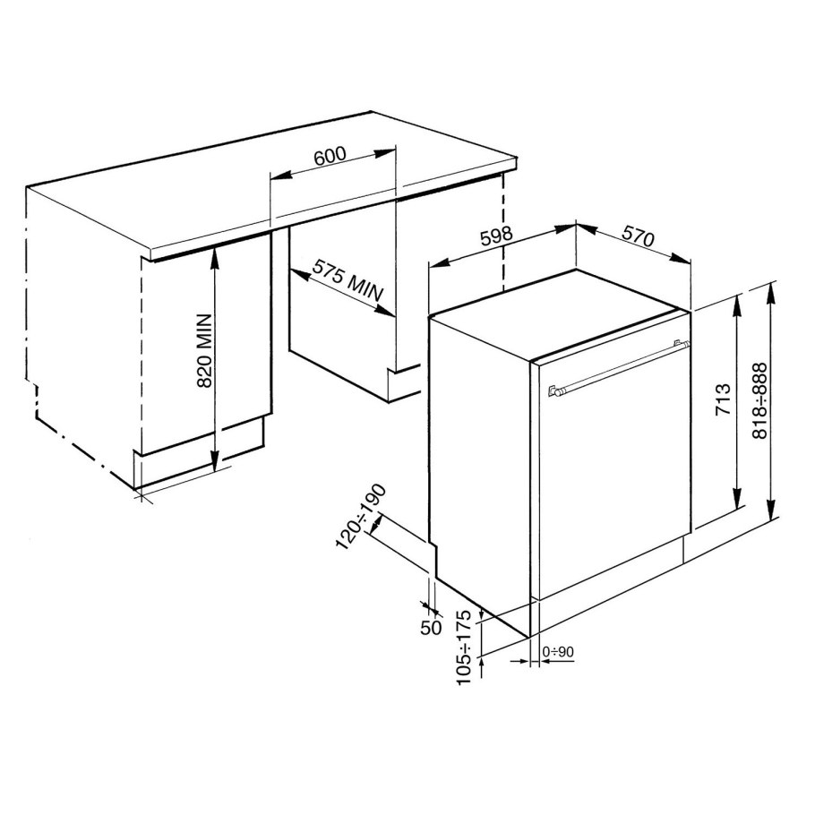 Размер шкафчика для посудомоечной машины 45 см