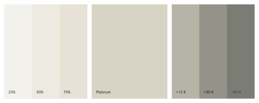 Платиновый цвет палитра