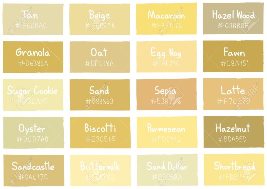 Оттенки золотого цвета