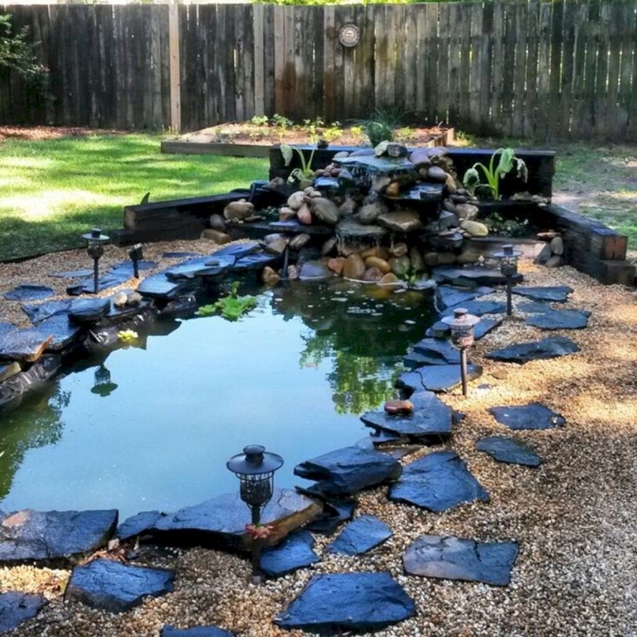 Декоративный прудик на даче