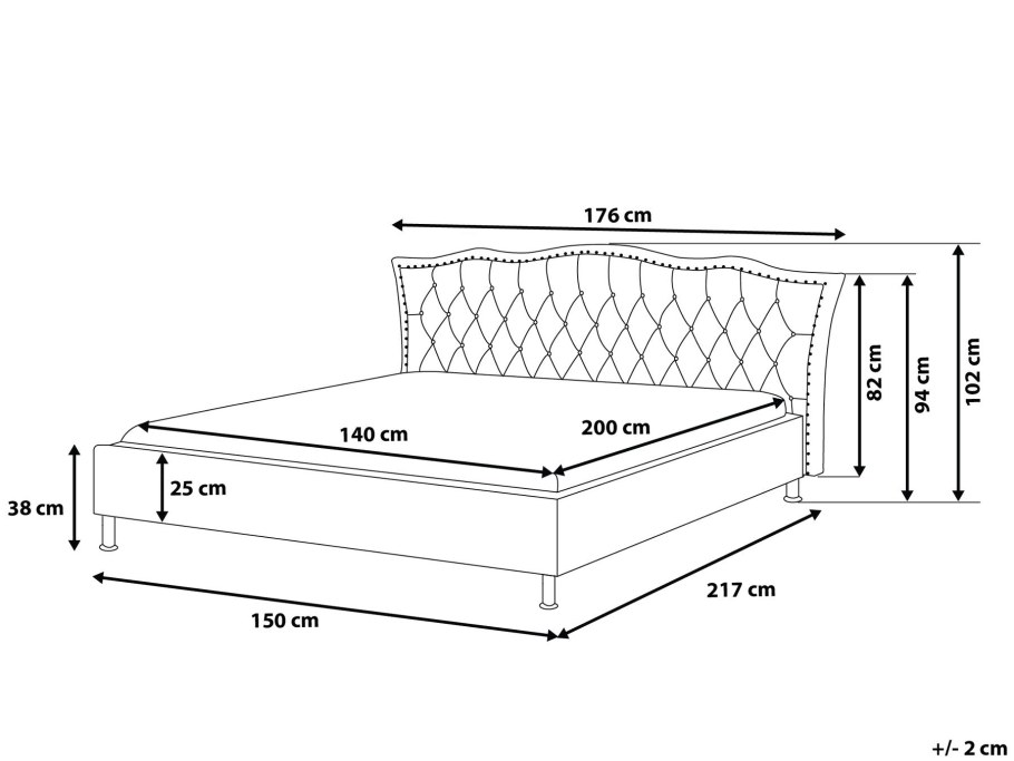 Размер кровати двуспальной стандарт 160