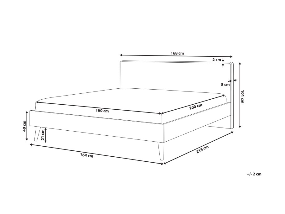 Ширина двуспальной кровати стандарт