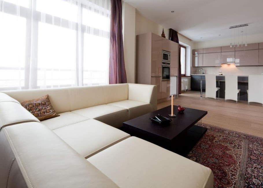 Большая кухня гостиная