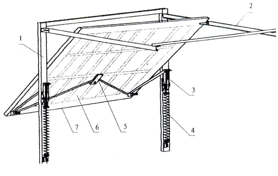 Подъемно-поворотные гаражные ворота чертеж