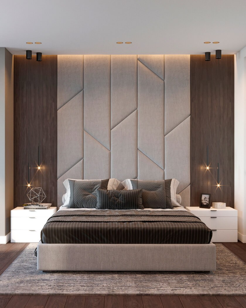 Мягкие стеновые панели для спальни