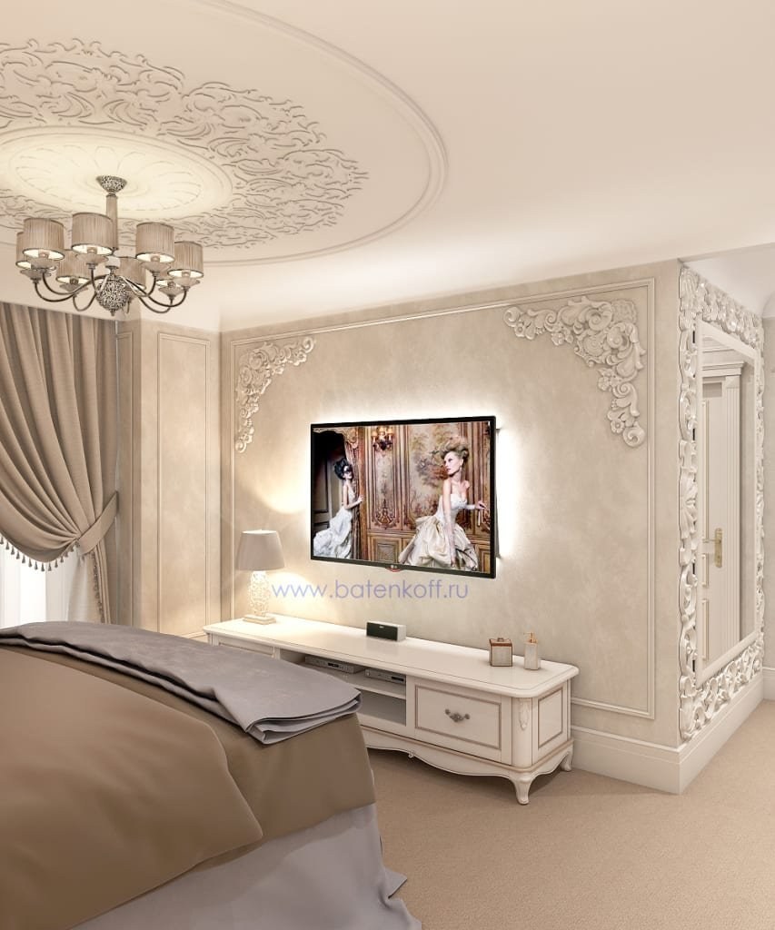 Спальня в современном классическом стиле