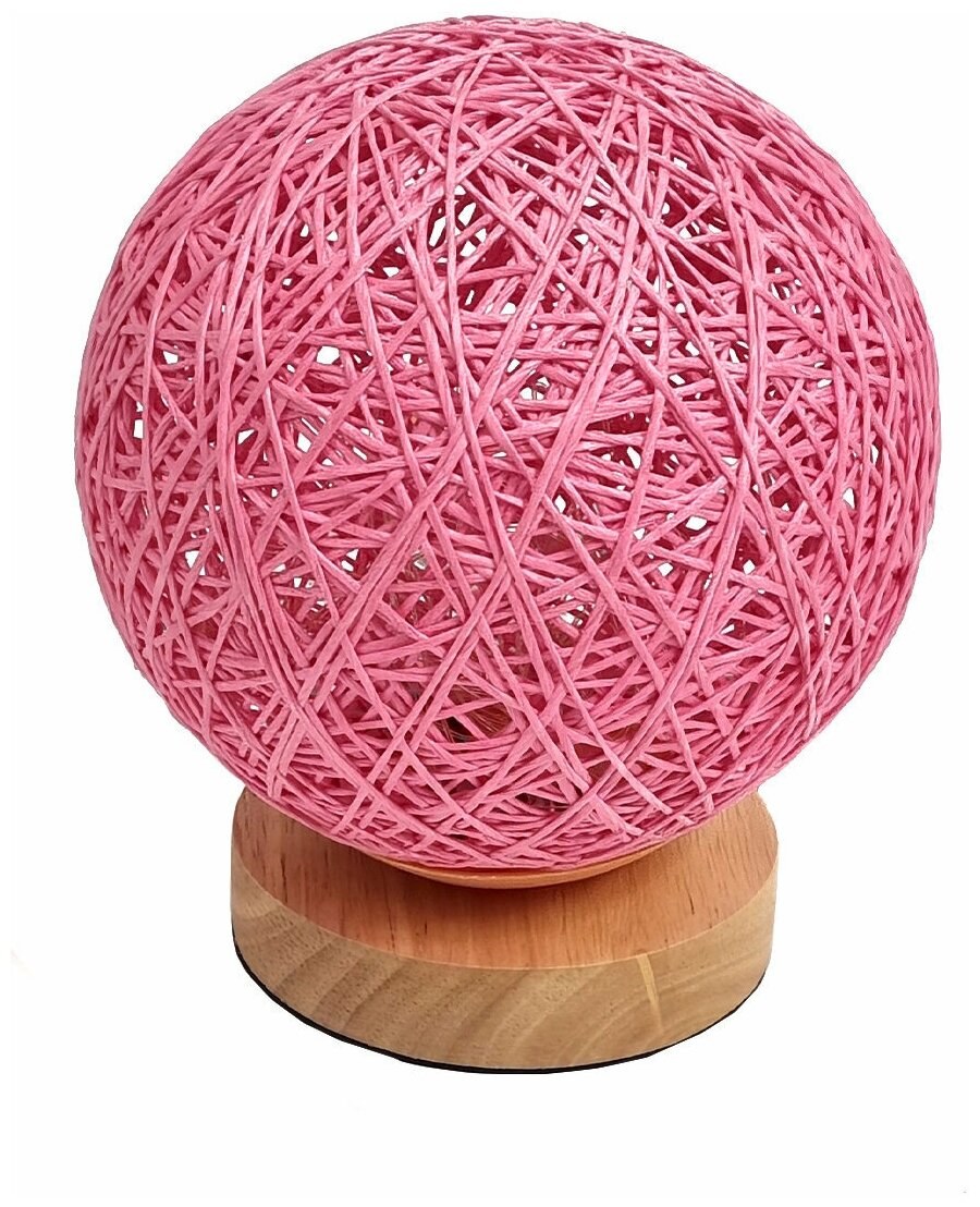 Ночник шар ротанг бежевый