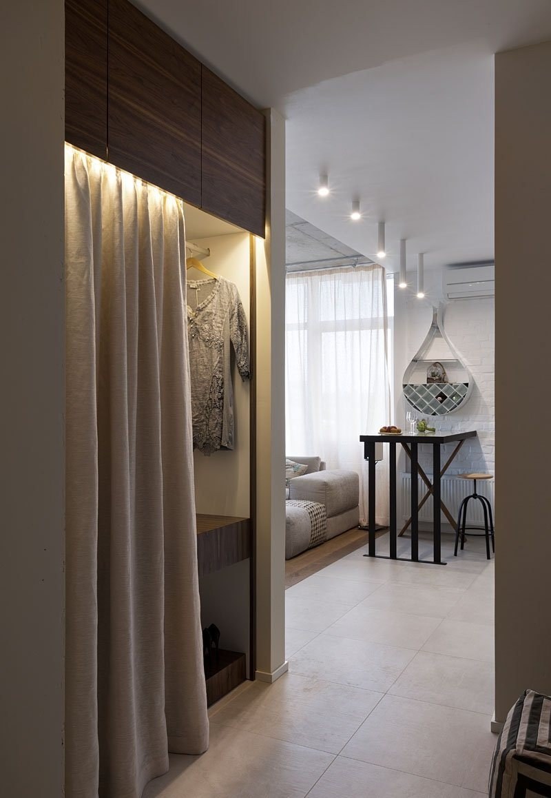 Гардеробная со шторами