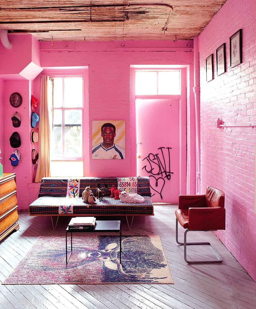 Разноцветные стены в интерьере