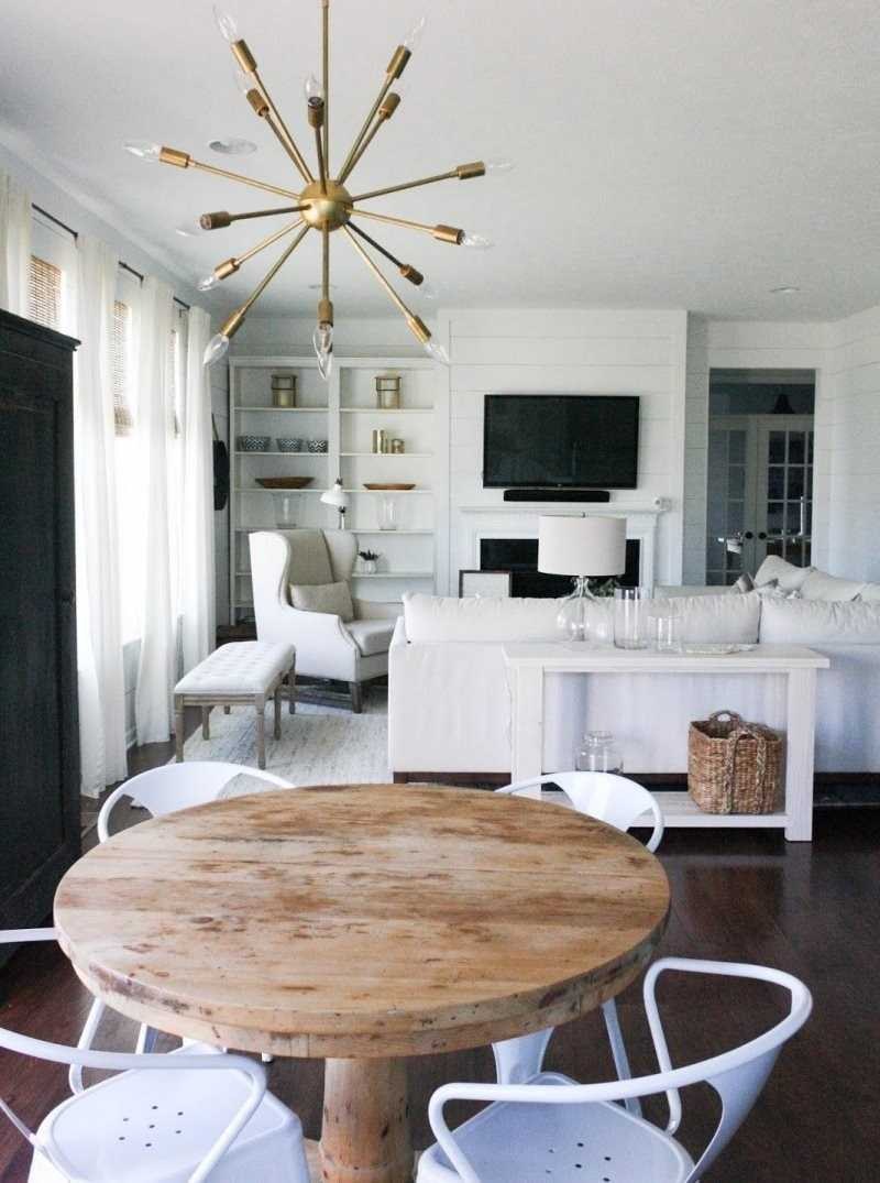 Круглый стол в интерьере