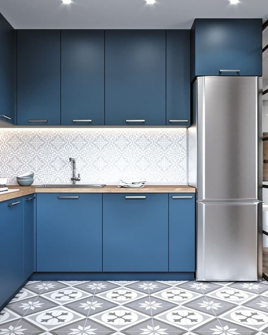 Синие кухни