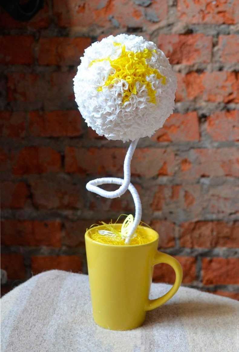 Топиарий из гофрированной бумаги