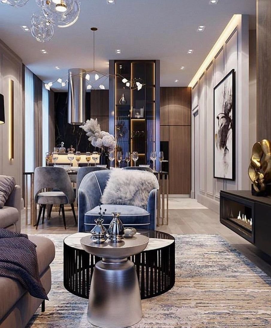 Гостиная ар деко Неоклассика