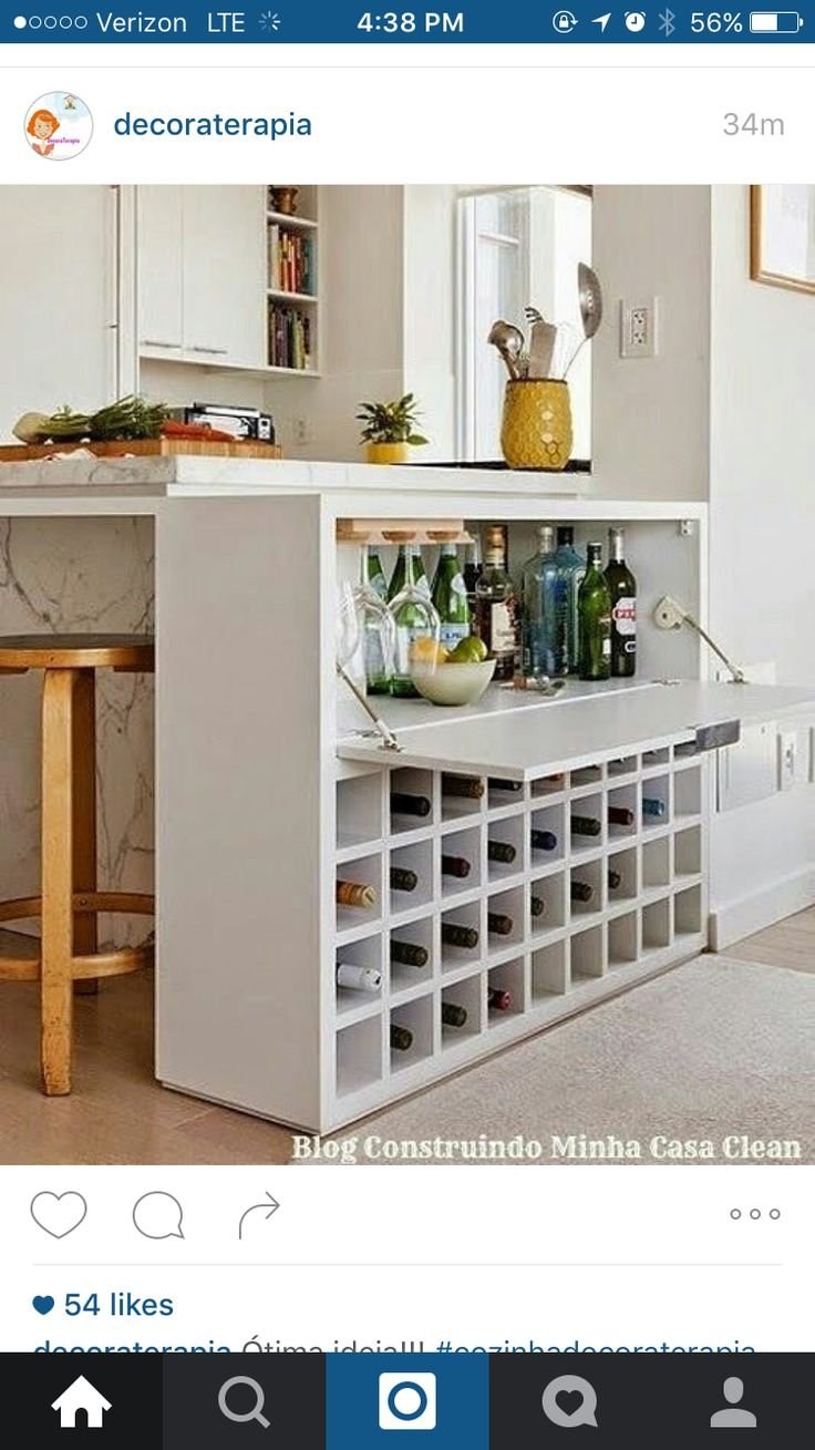 Барная стойка с полочками