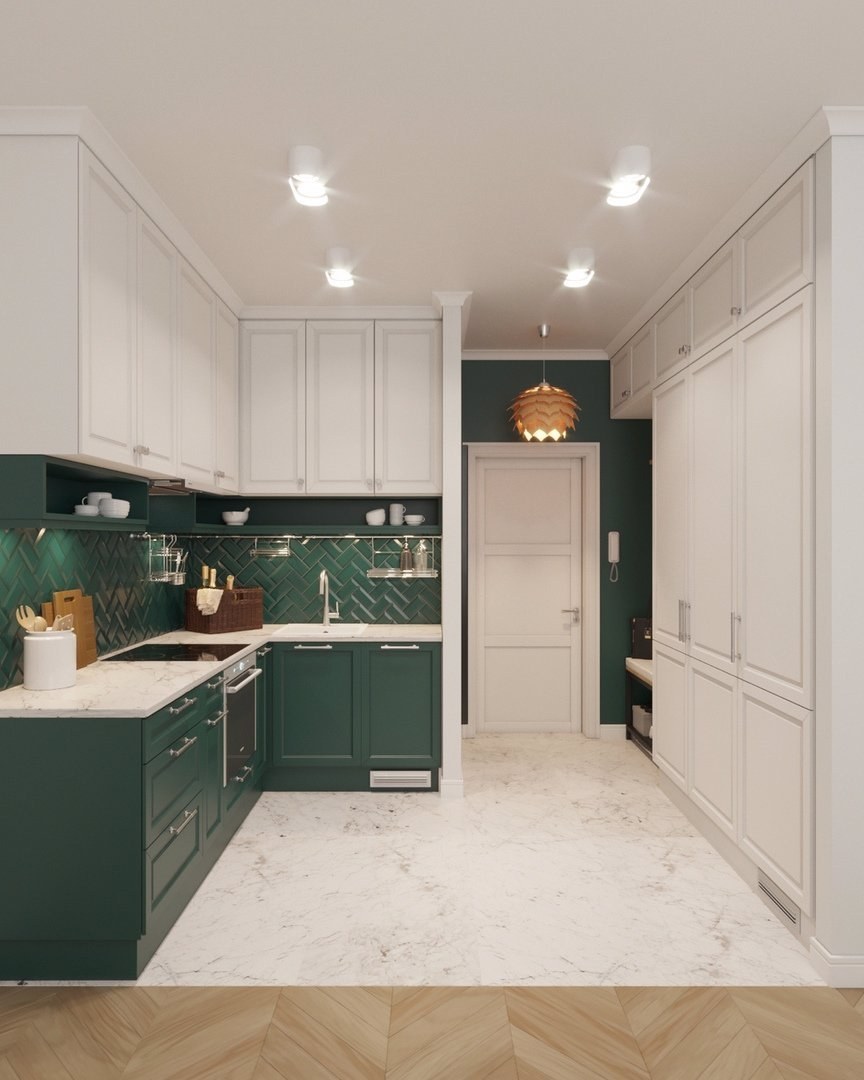 Кухня Силк изумрудный