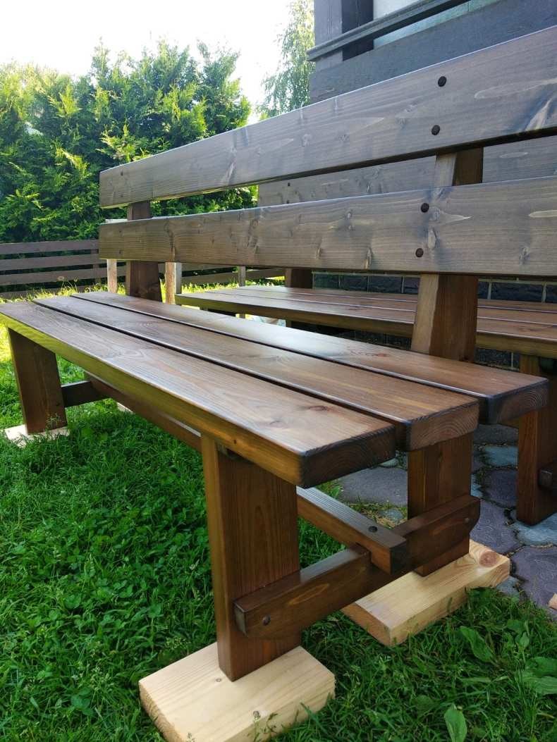 Деревянные лавочки для дачи