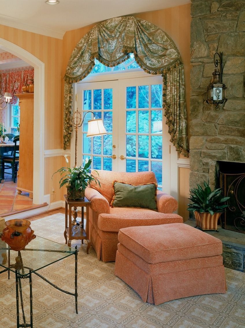 Окно арка шторы