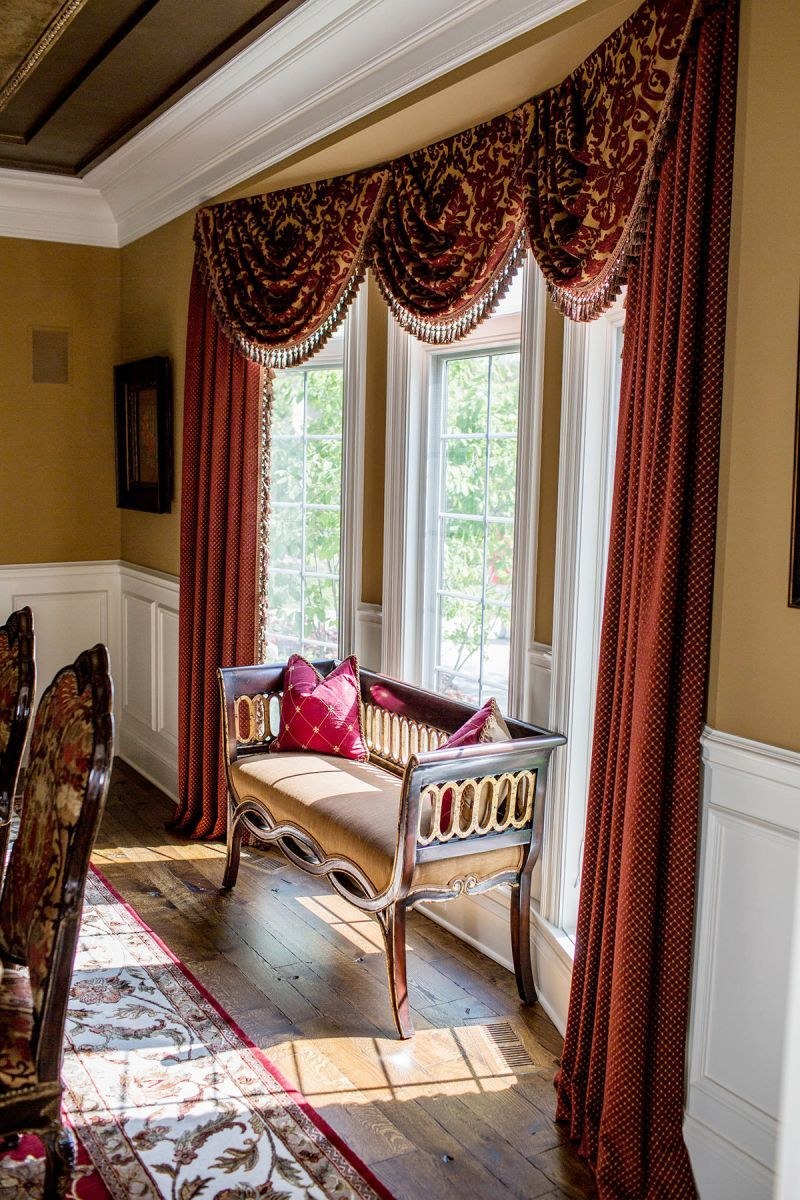 Эркер шторы бархат