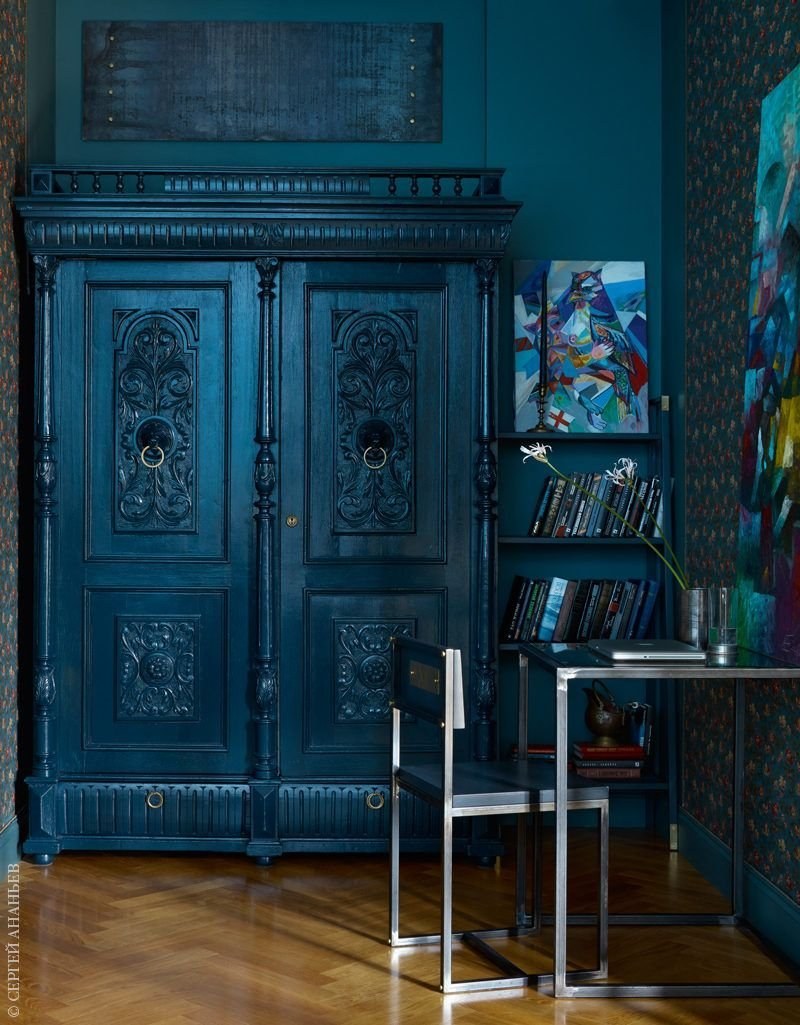 Lommarp ломмарп шкаф, темный сине-зеленый, 102x101 см