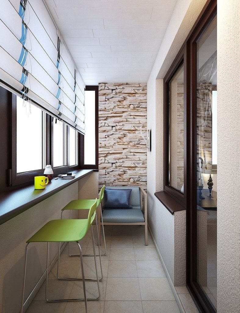 Отделка балкона