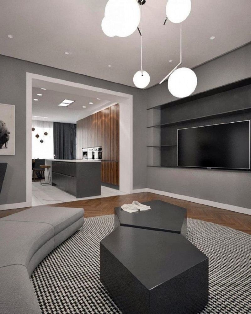 Гостиная с Тиле хайтек