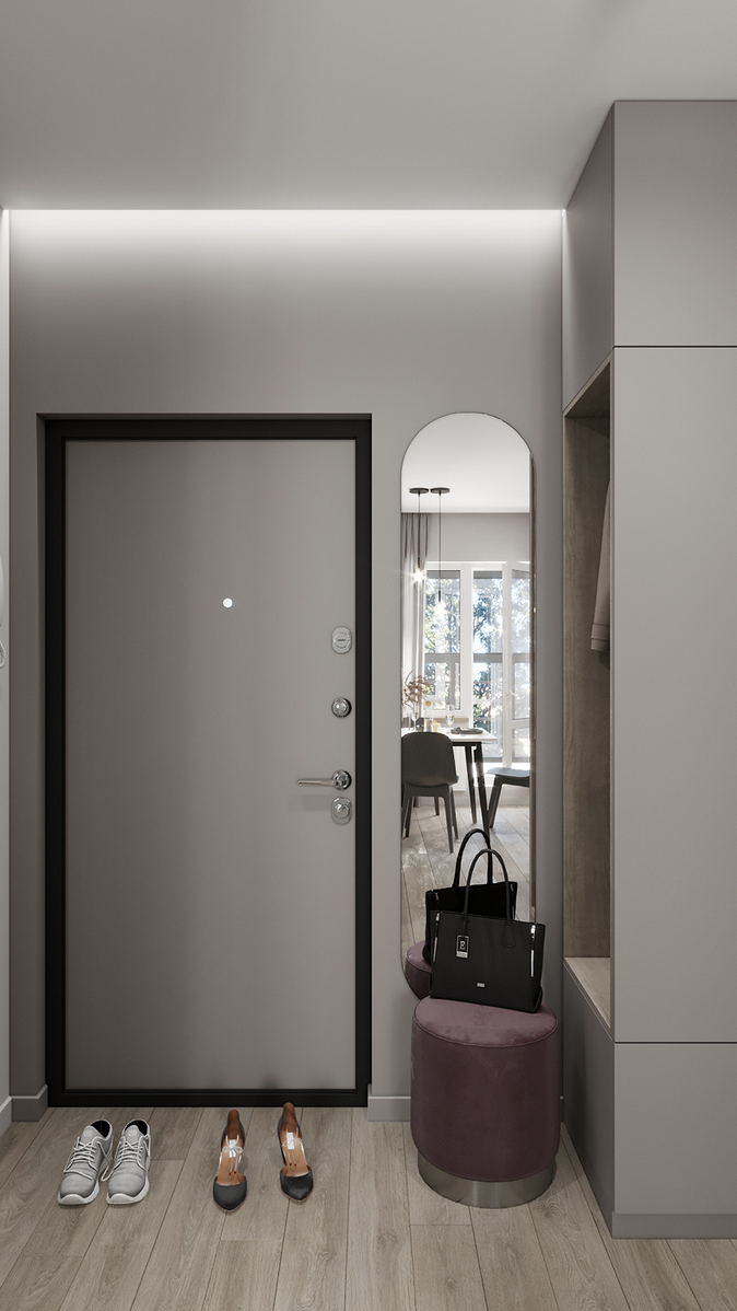 Прихожая 4 кв м узкая